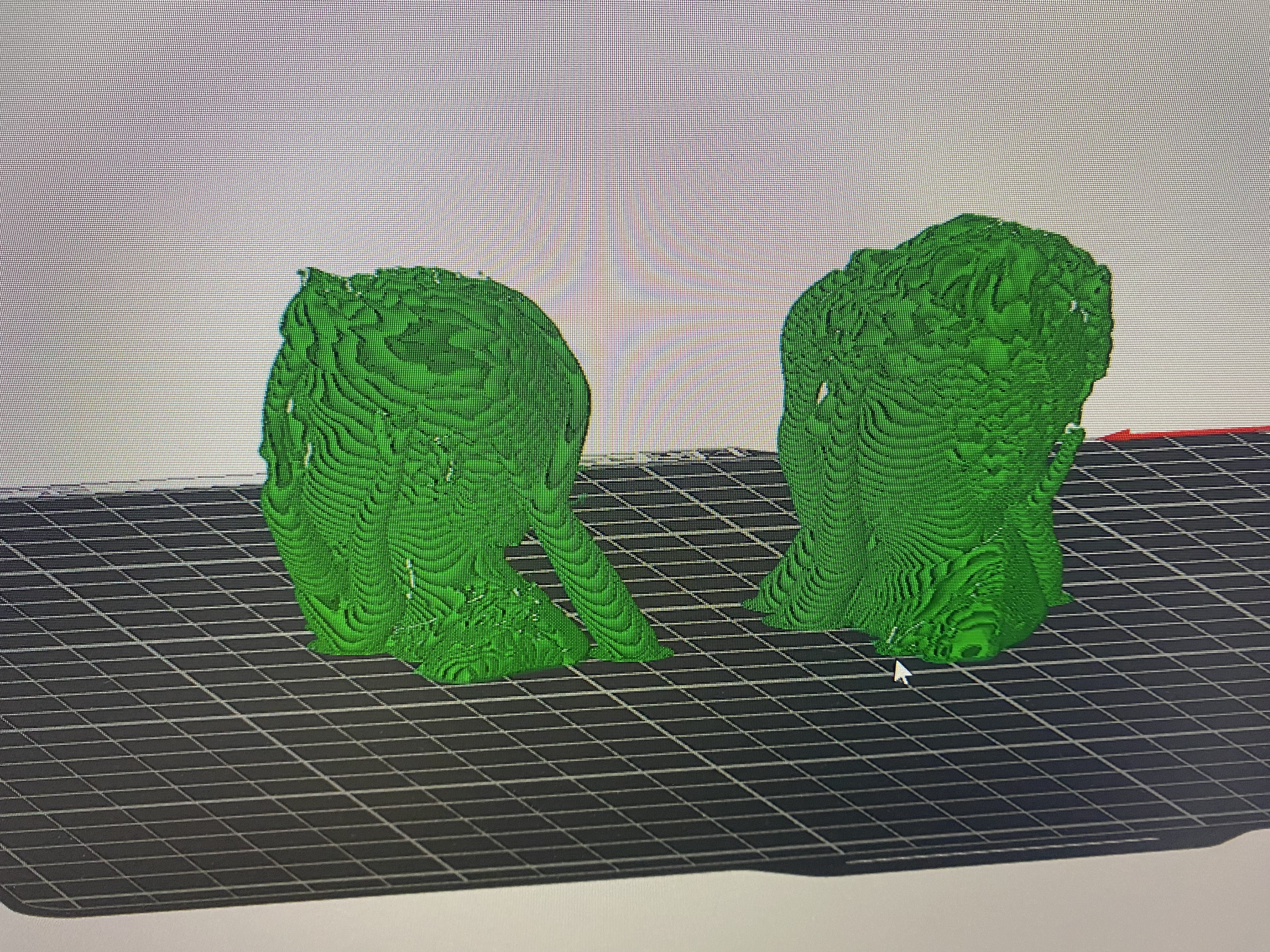 Sliced with supports